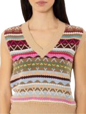 Weekend Max Mara Esperia sleeveless v-neck vest multicolor Fits like a Small.